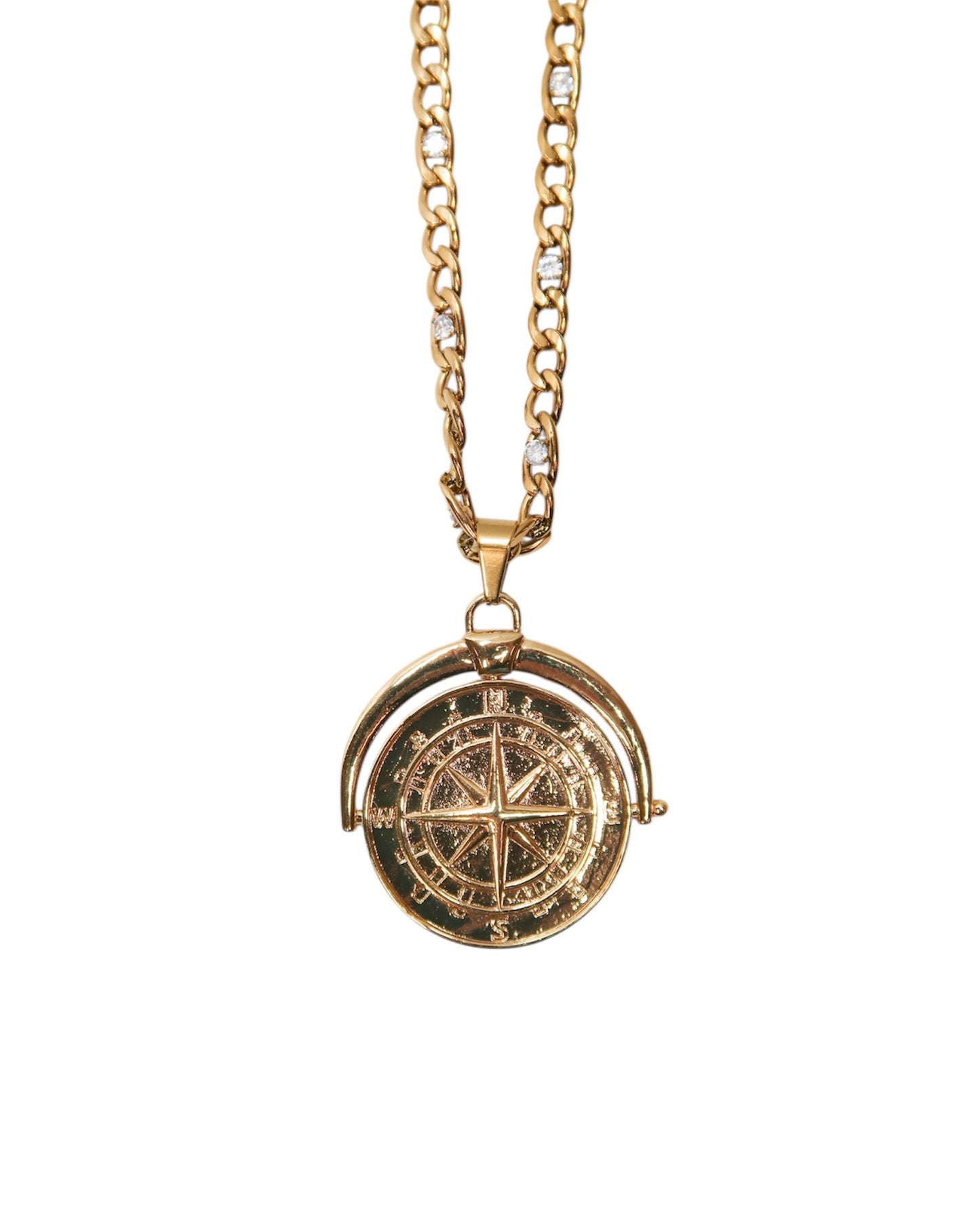 Legendary 316L Stainless Steel Compass Necklace