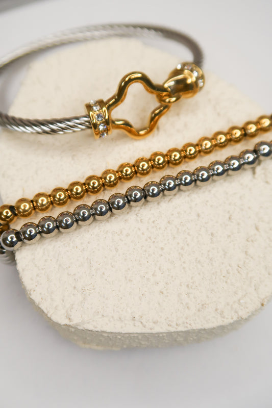 Too Tempting 316L Stainless Steel Clover Bracelet Trio