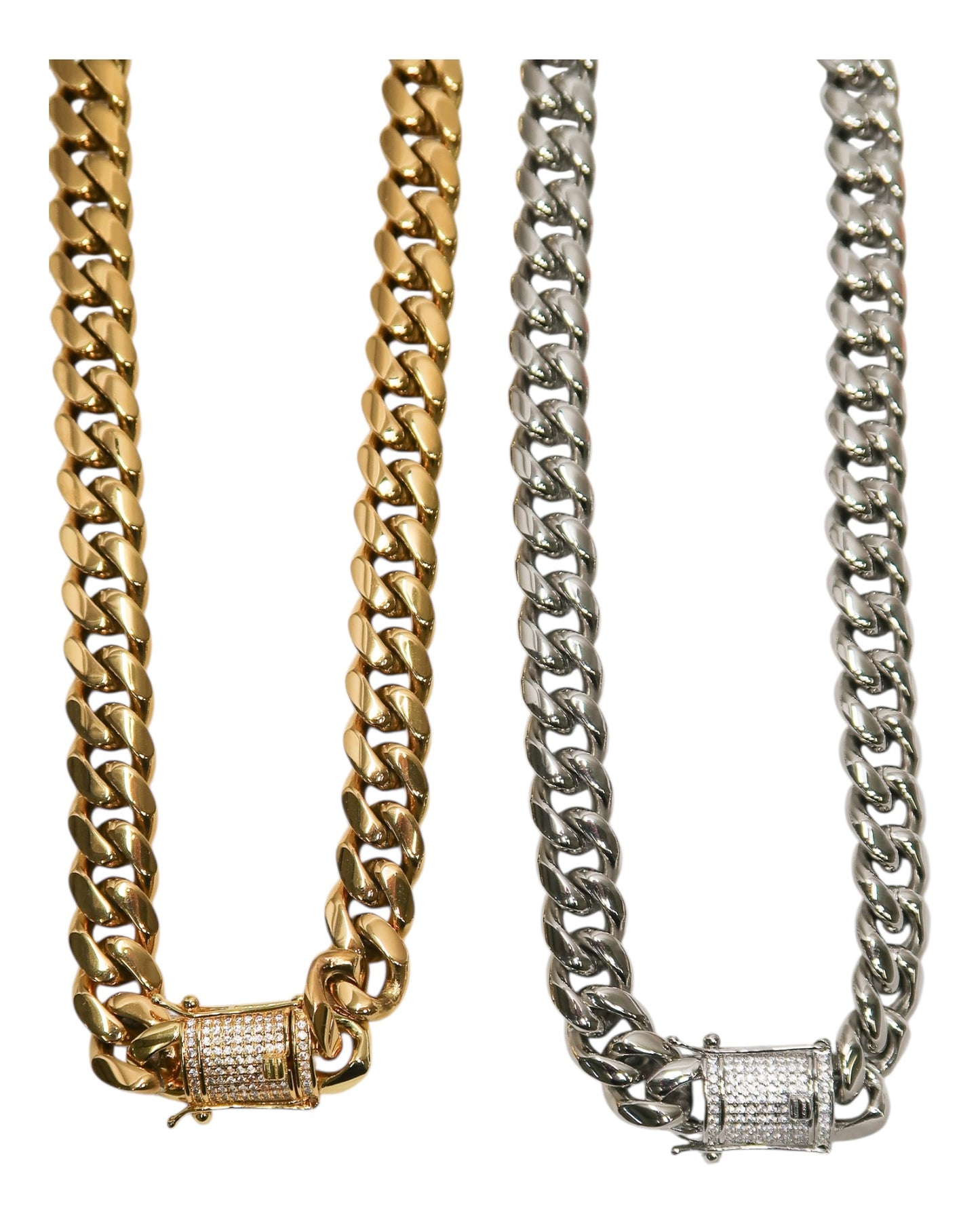 Miss Independent 12mm Stainless Steel Cuban-link Chain