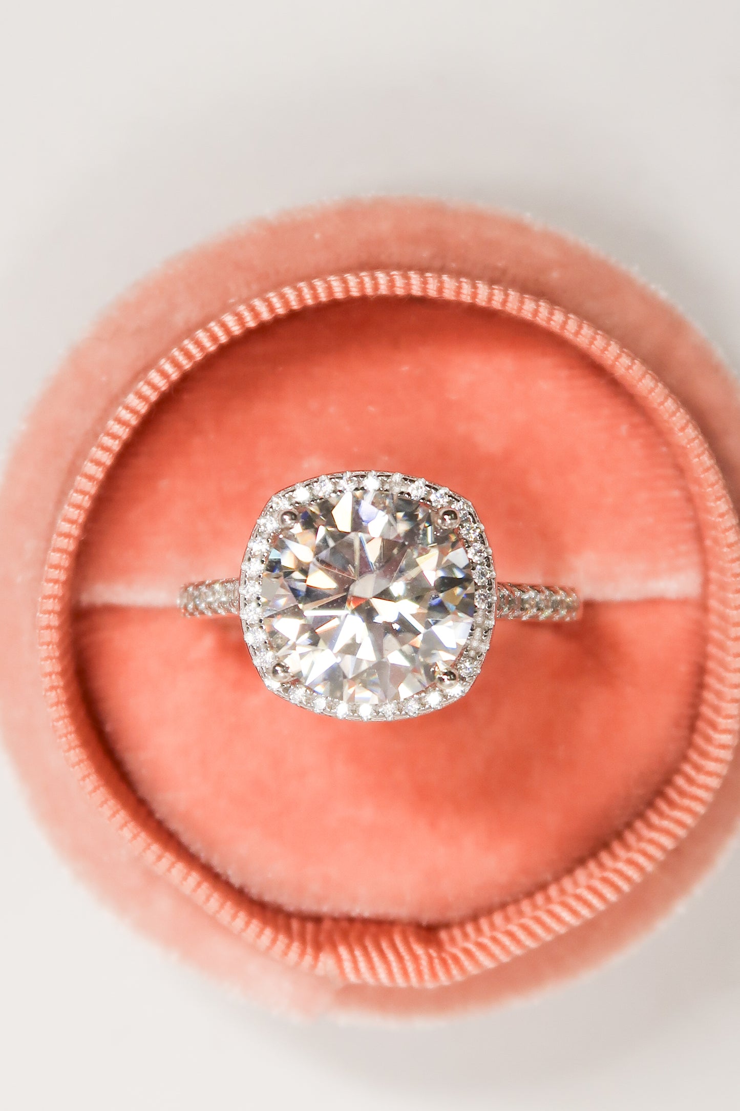 The KC Royale 5 Carat Cushion .925 Sterling Silver Moissanite Ring