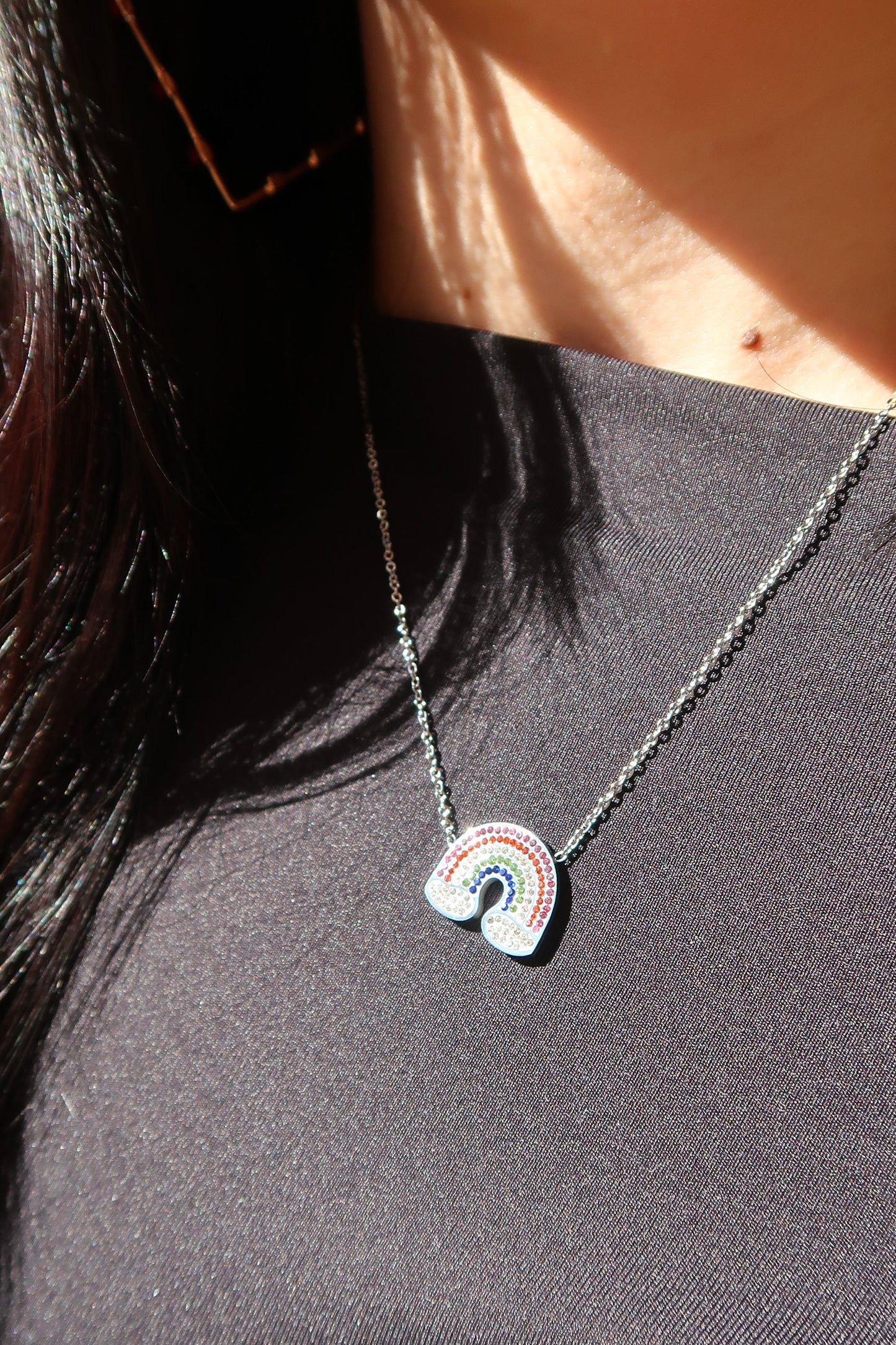 Dorothy Crystal Rainbow 316L Stainless Steel Necklace