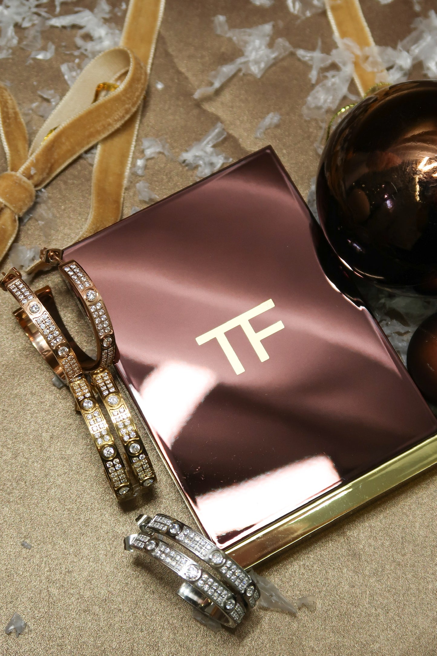 The Glimmer Crystal 316L Stainless Steel Hoops