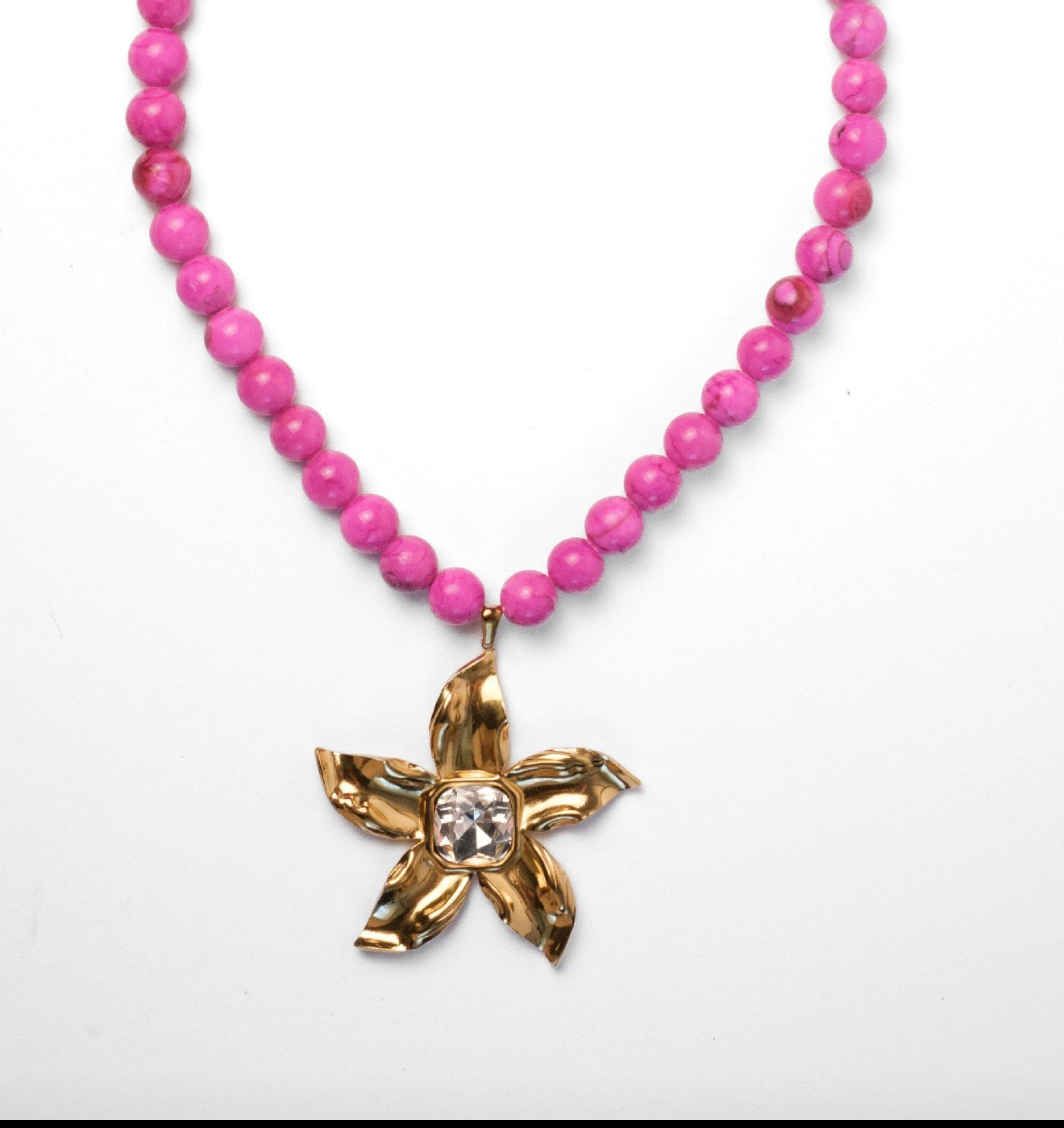 Flower Stone Necklace