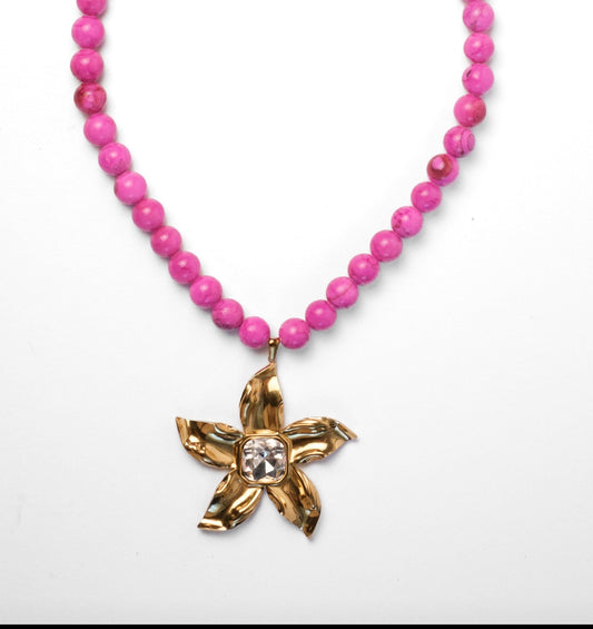 Flower Child Natural Stone Necklace