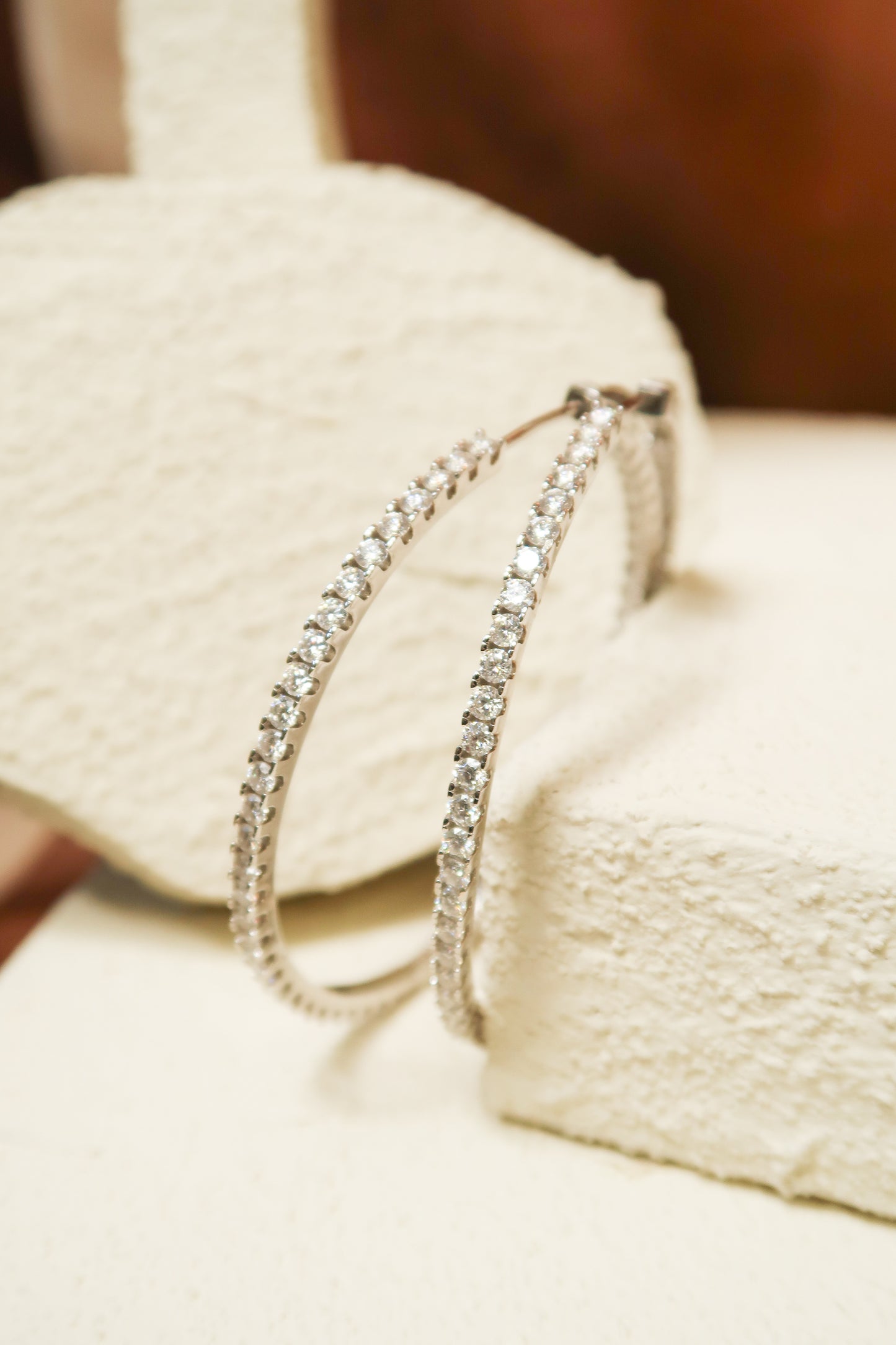 Icon Moissanite.925 Sterling Silver Hoops