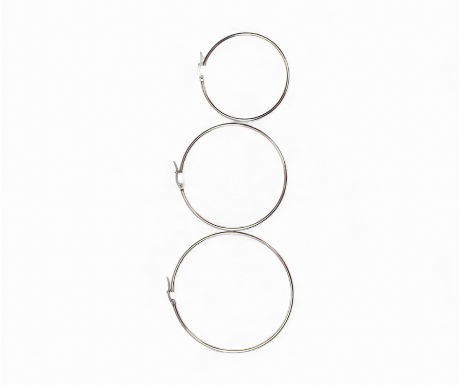 On Repeat Trio 316L Stainless steel earring hoops