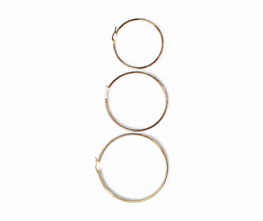 On Repeat Trio 316L Stainless steel earring hoops