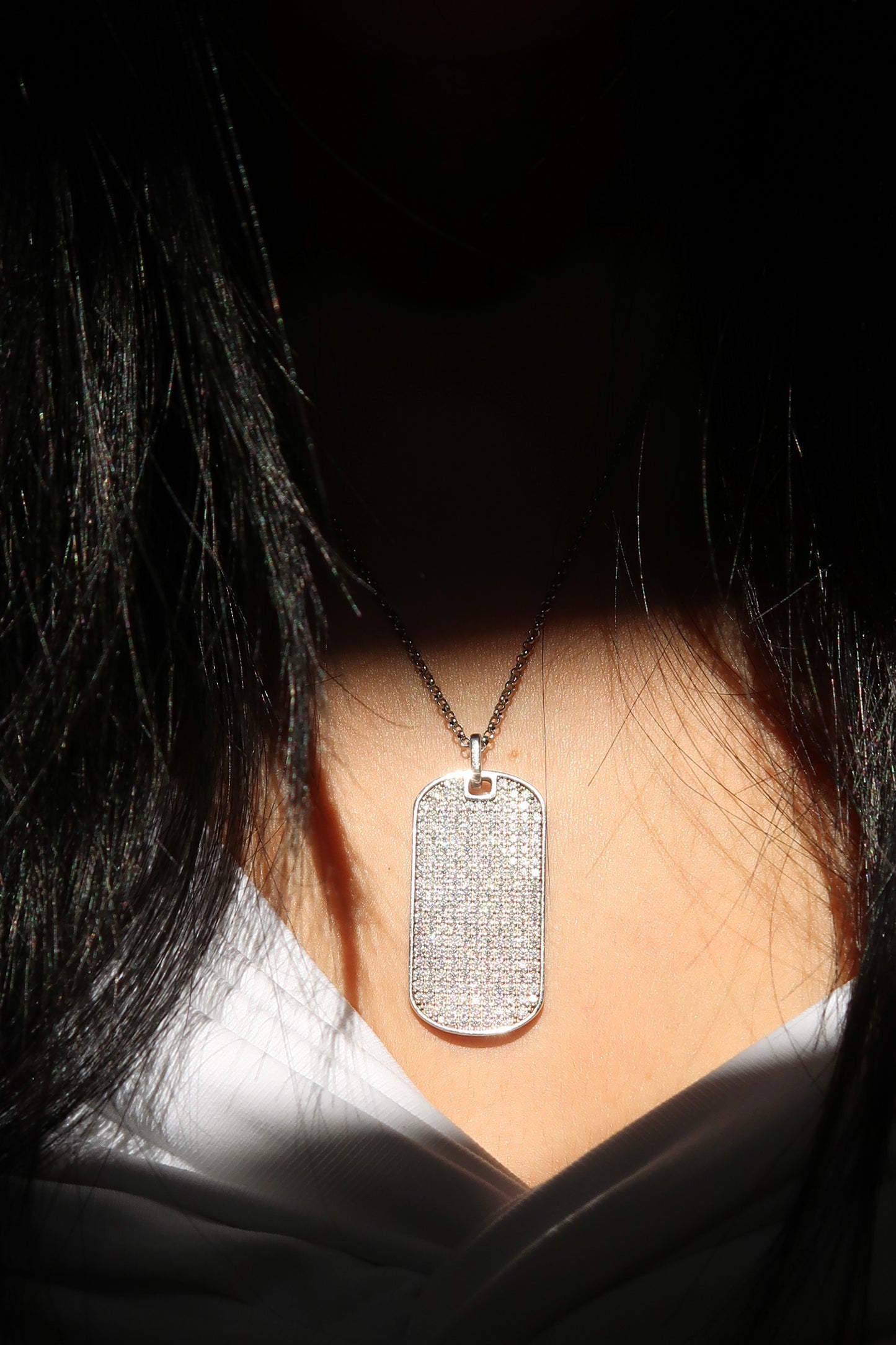 Crush.925 Sterling Silver Moissanite Necklace with FREE MAGNET