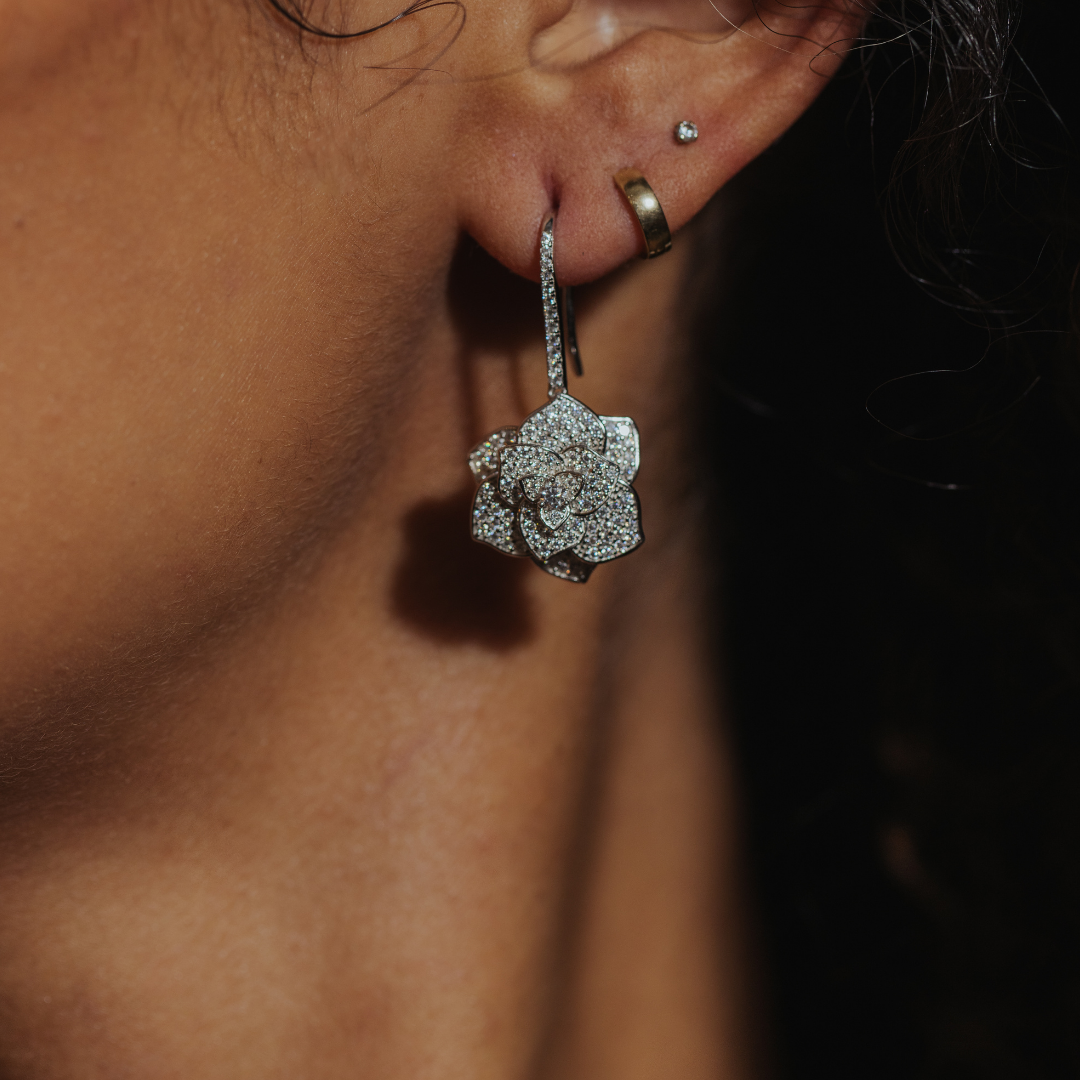 Iconic Moissanite .925 Sterling Silver Earrings ONLY