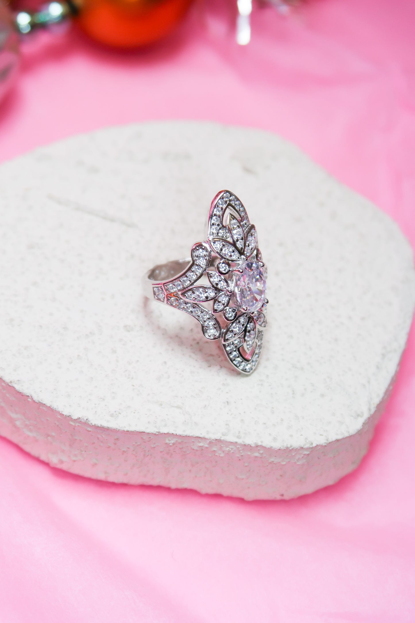 Heirloom Crystal .925 Sterling Silver Ring