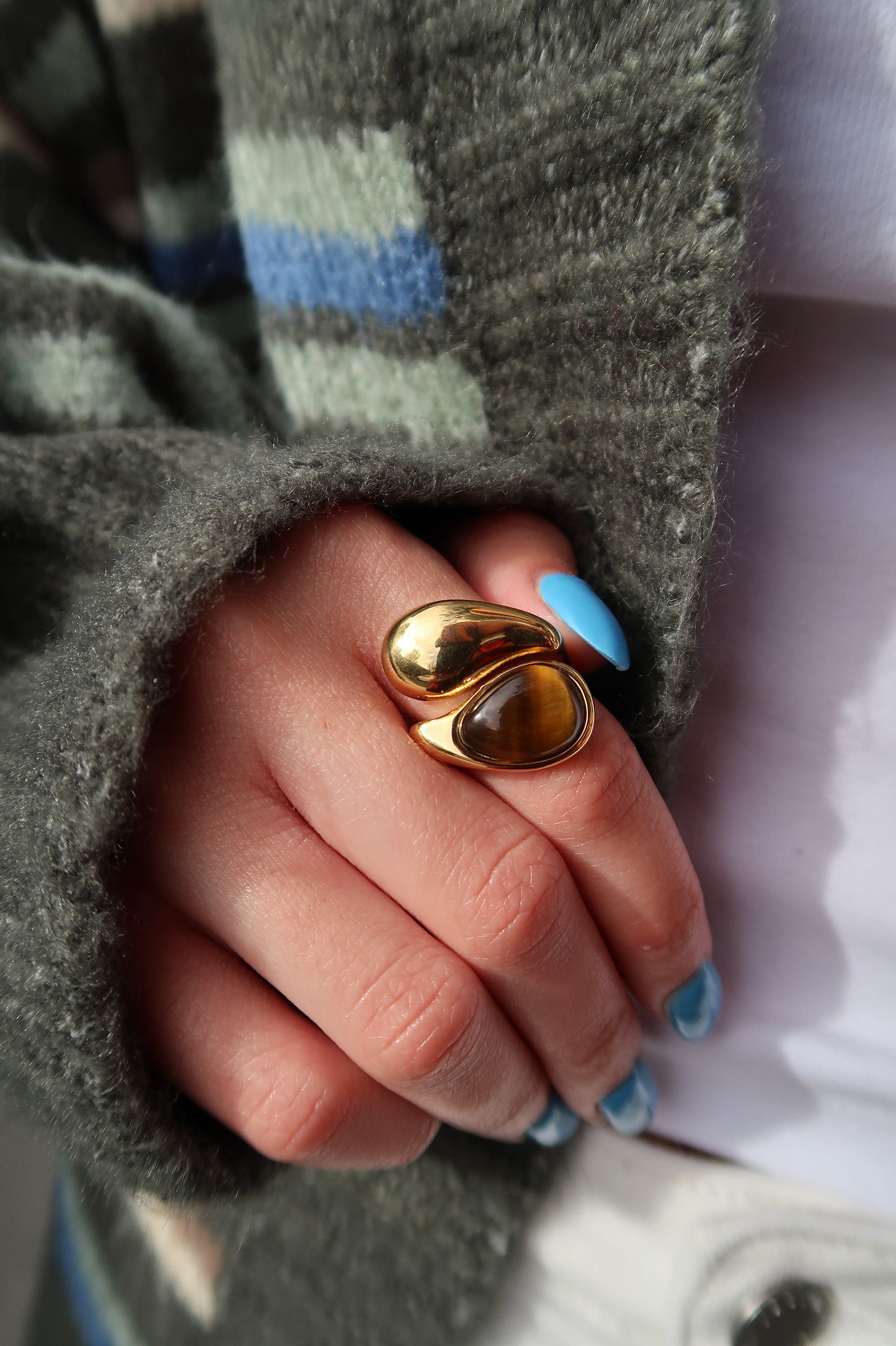 Main Character Adjustable 316L Stainless Steel Statement Ring