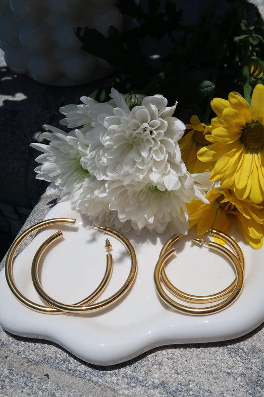 90210 Essential 316L Stainless Steel Hoops Duo