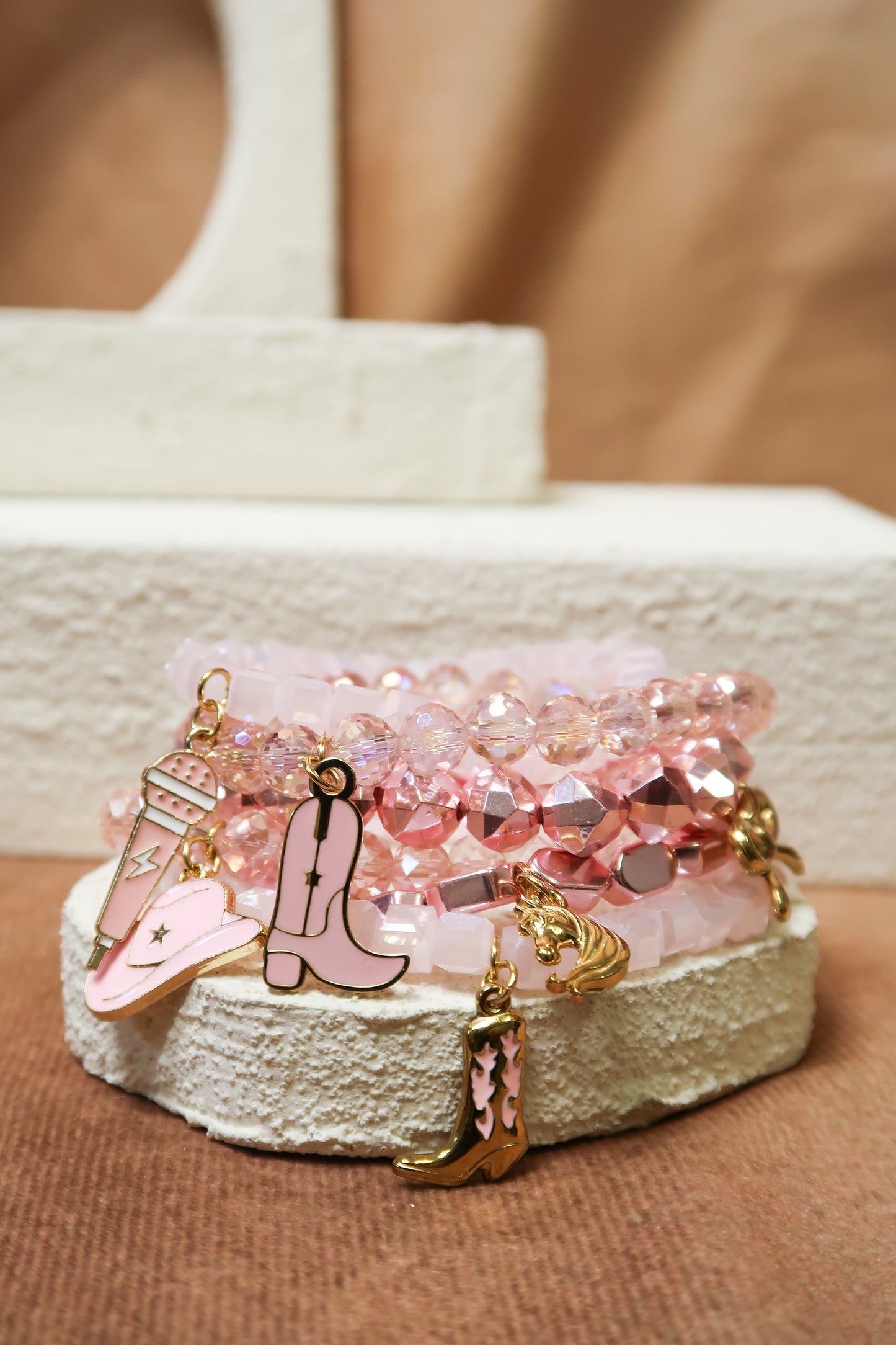 Let's Go Girls Swarovski 6 Piece Bracelet Stack