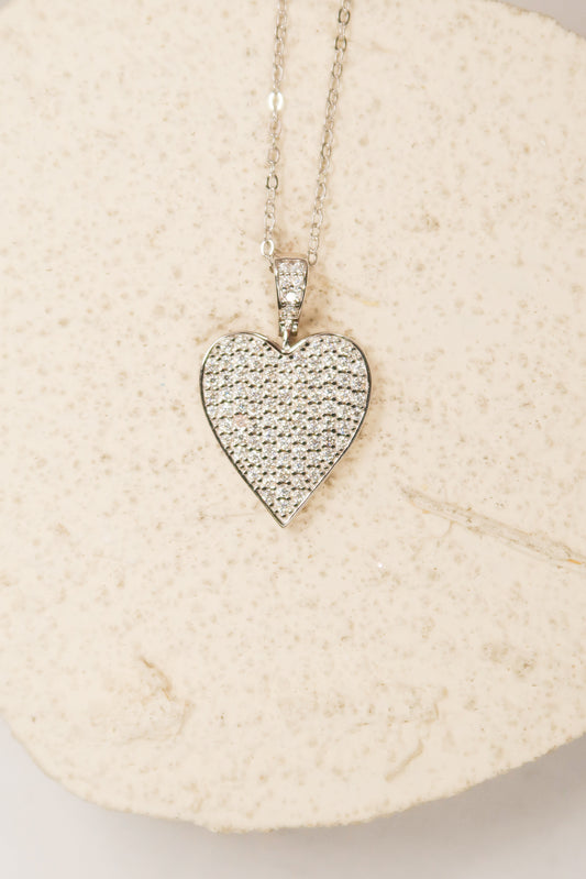 Eternal Heart .925 Sterling Silver Moissanite Necklace