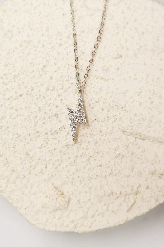 Celeste Bolt .925 Sterling Silver Moissanite Necklace