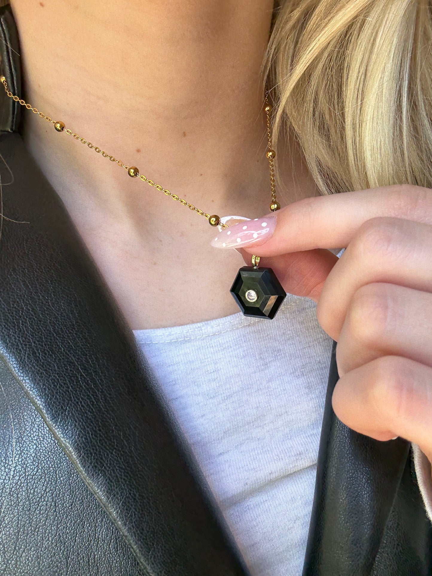 Homecoming Natural Stone Crystal Charm