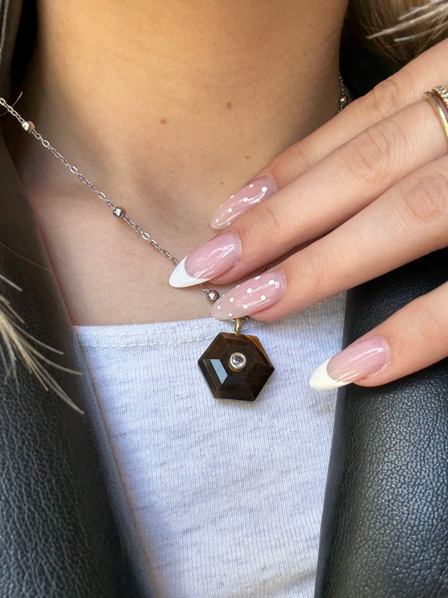 Homecoming Natural Stone Crystal Charm