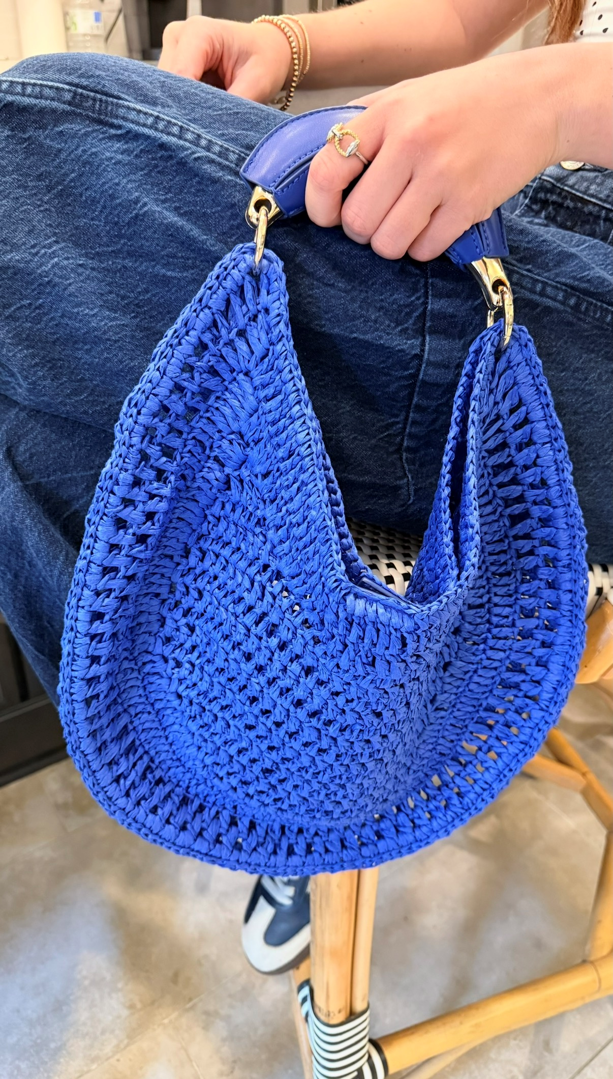 KC Banana Bag in Viscose Raffia