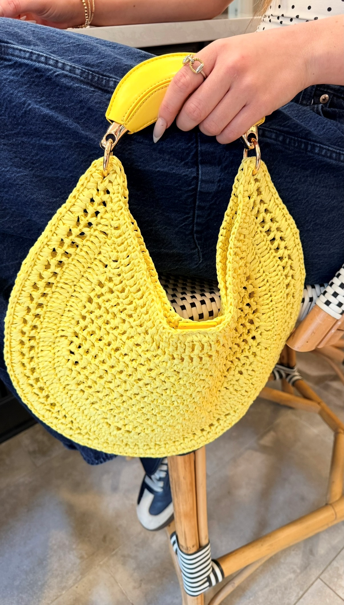 KC Banana Bag in Viscose Raffia
