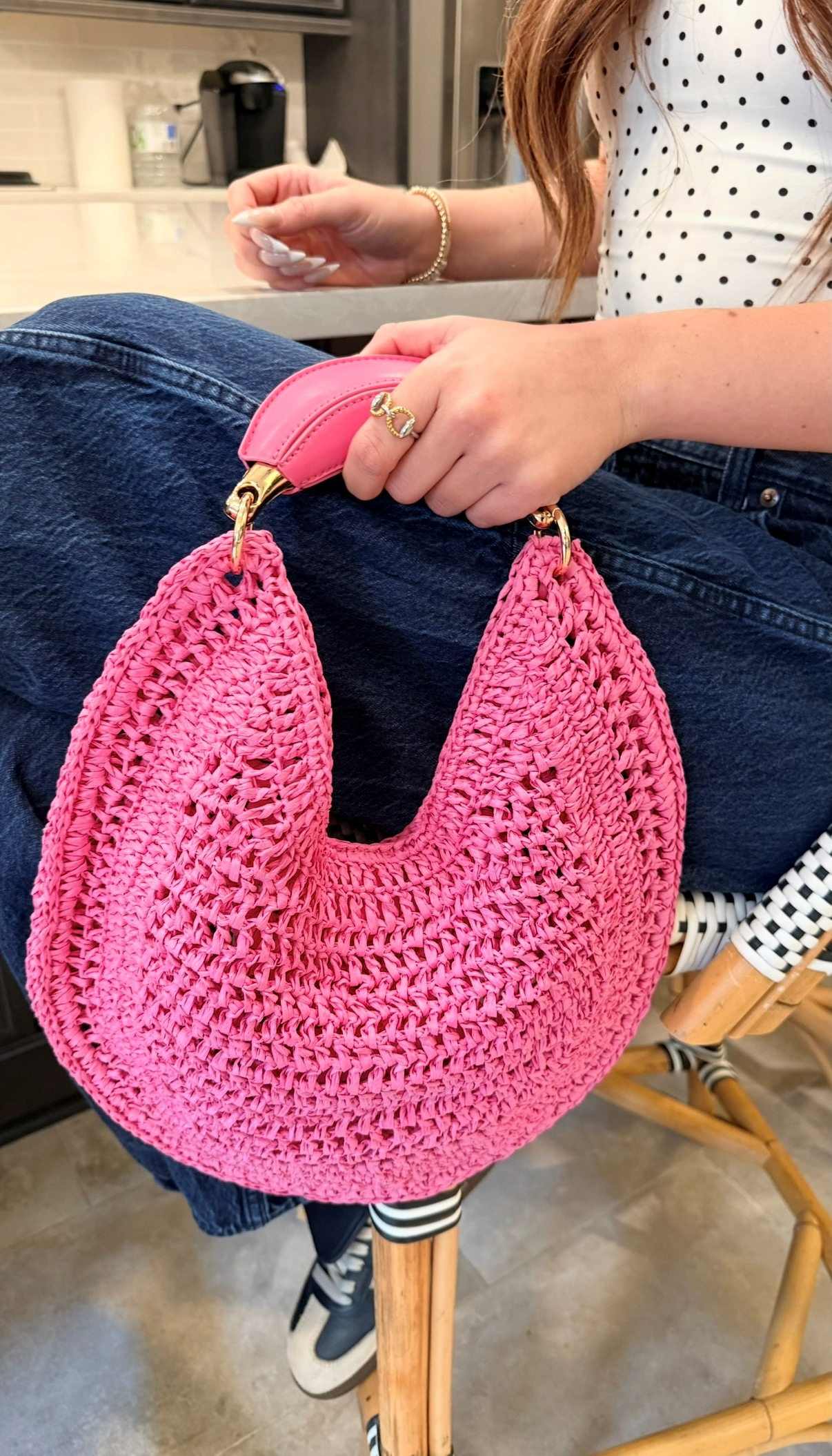 KC Banana Bag in Viscose Raffia