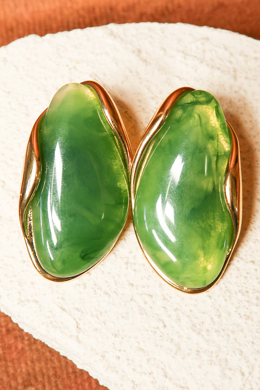Emerald Frost Emerald Stone 316L Earrings