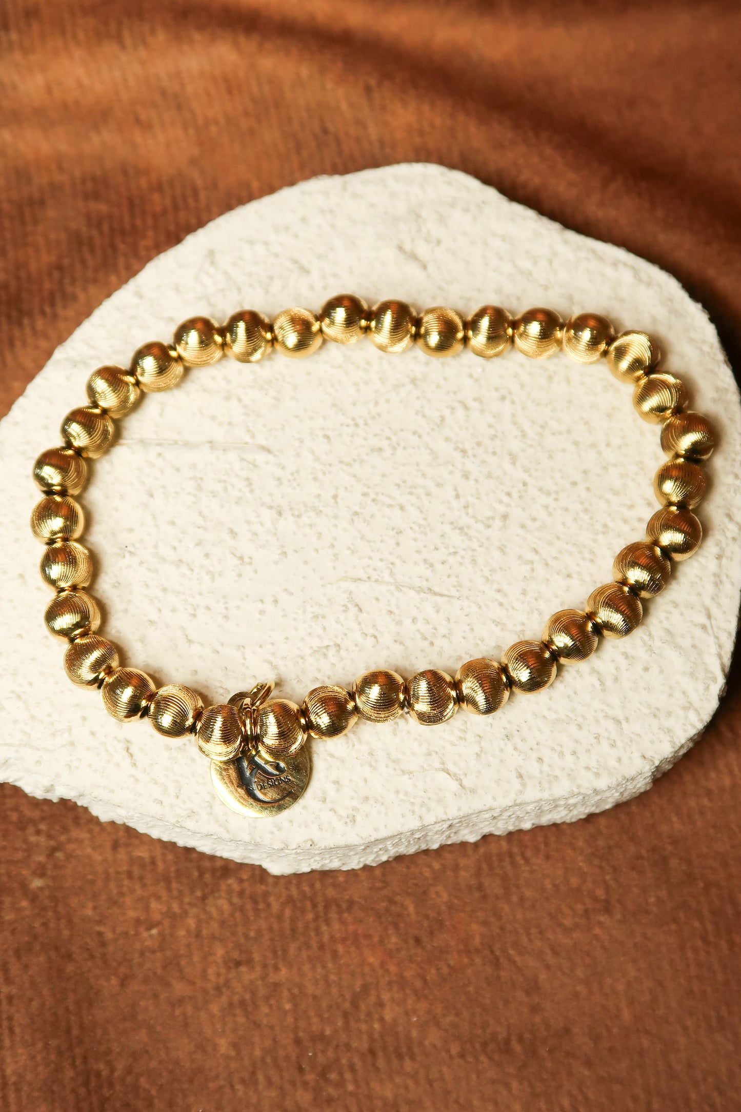 Autumn Garnet 5-Piece Natural Ruby Stone Bracelet Stack