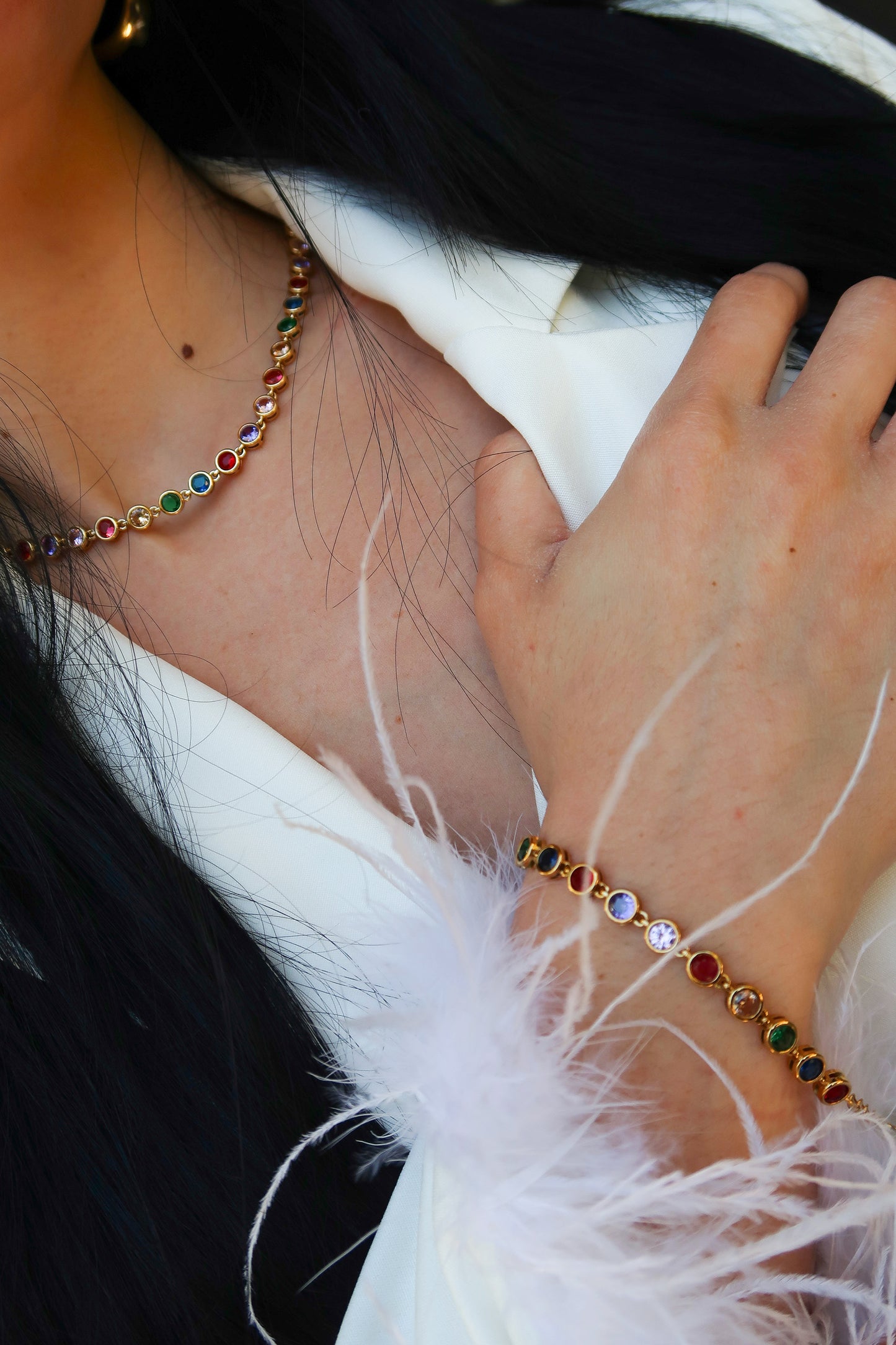 Color Me Golden 316L Stainless Steel Bracelet and Necklace Duo-pre order