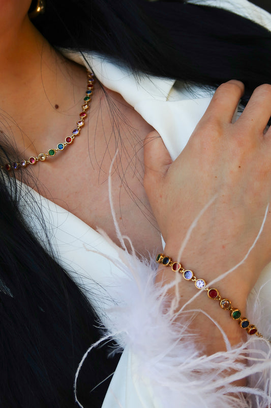 Color Me Golden 316L Stainless Steel Bracelet and Necklace Duo-pre order