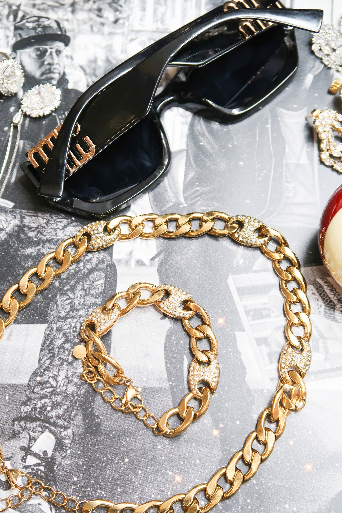 Outkast Crystal 316L Necklace and Bracelet Duo