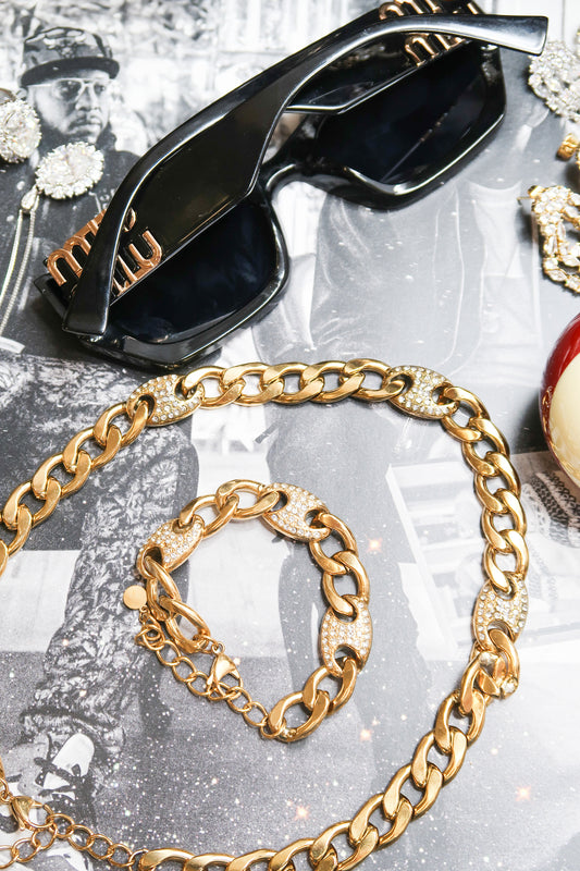 Outkast Crystal 316L Necklace and Bracelet Duo