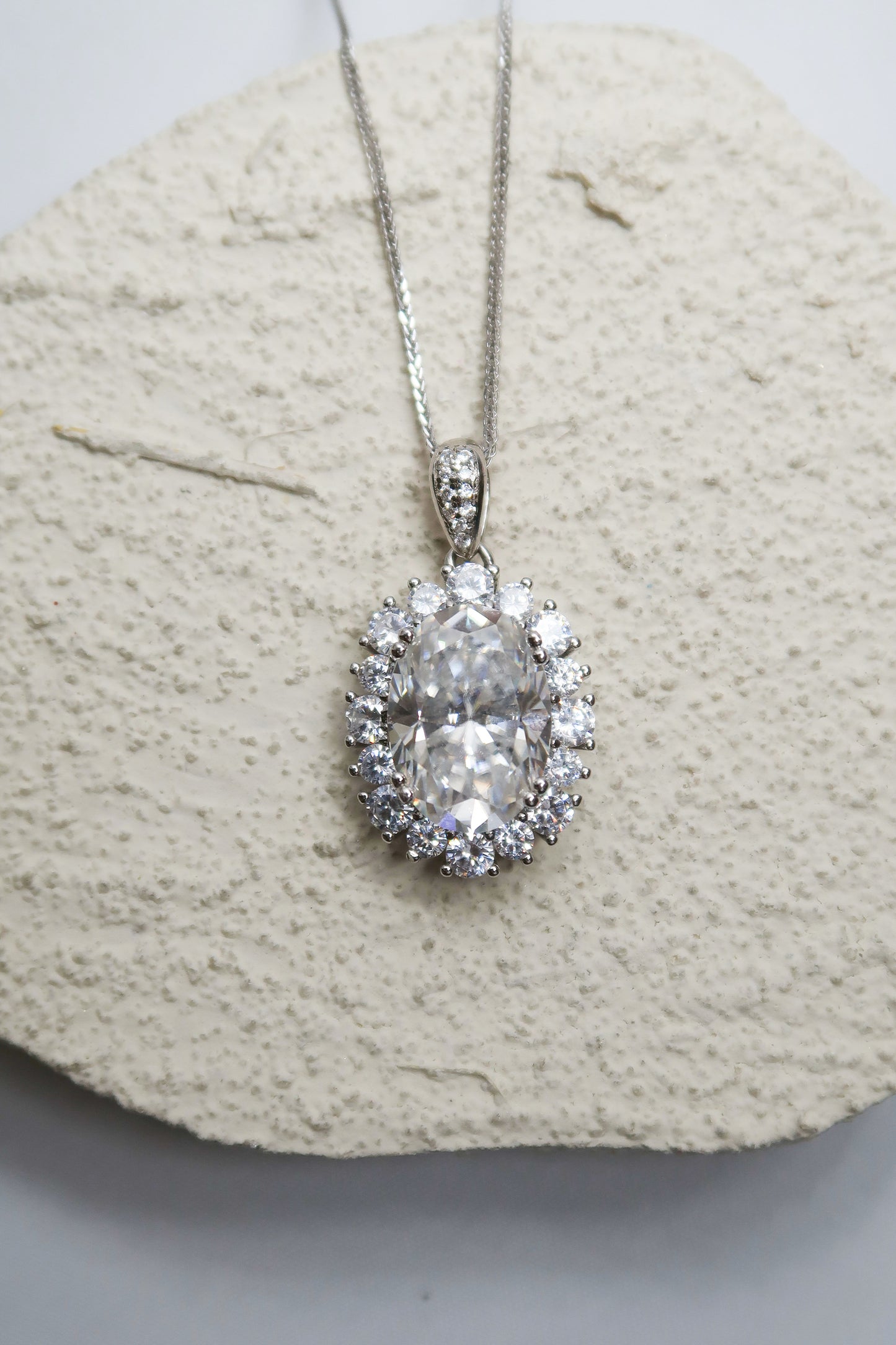 Tour De Lux Moissanite .925 Sterling SilverNecklace/Rings