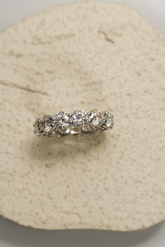 Forever XL Band .925 Sterling Silver Moissanite Infinity Band