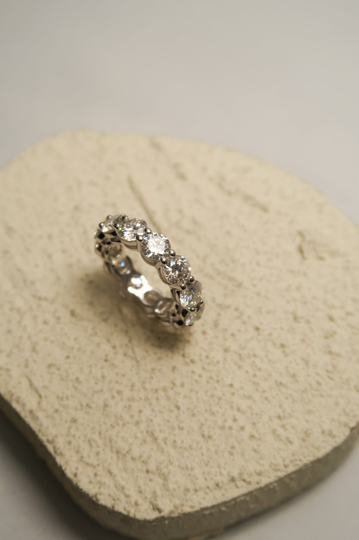 Forever XL Band .925 Sterling Silver Moissanite Infinity Band