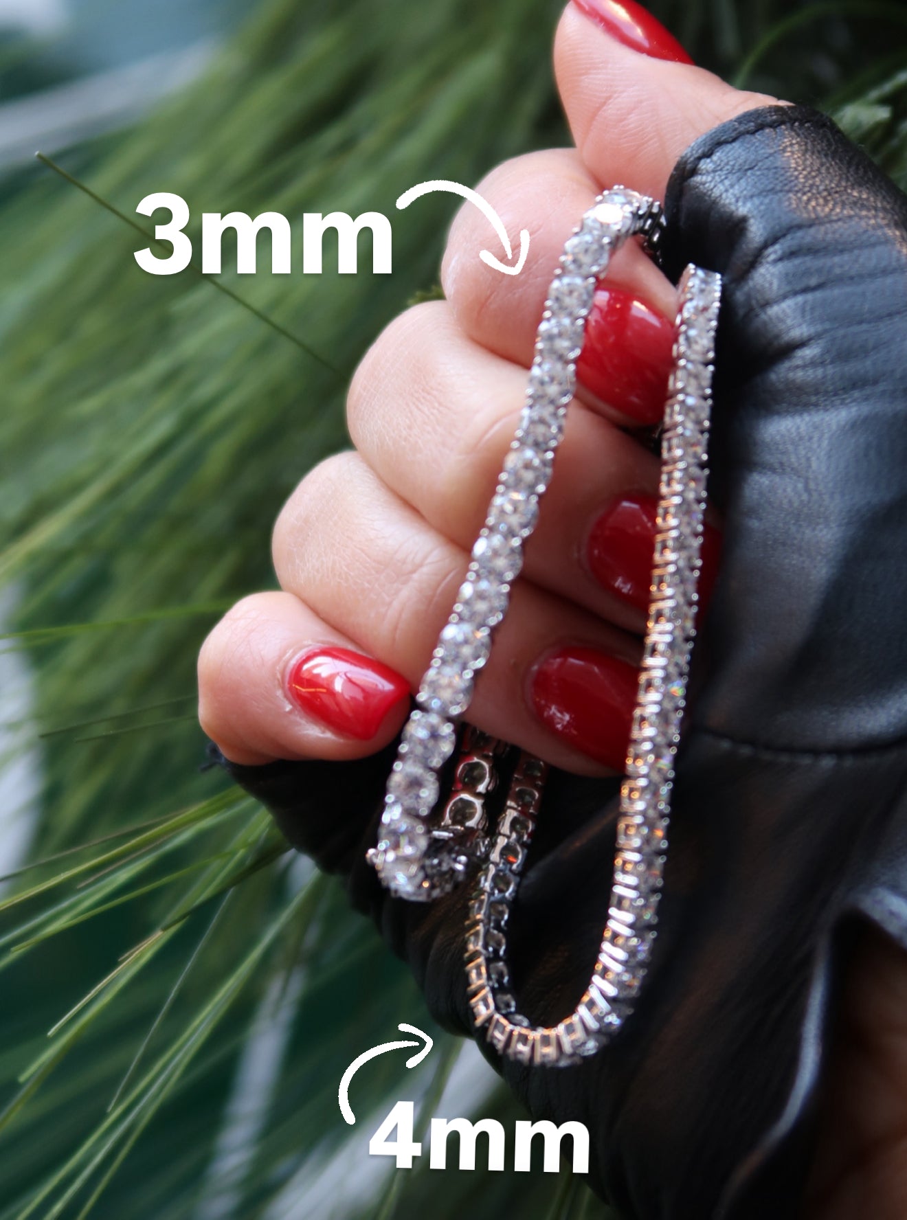 Odette .925 Sterling Silver 3mm and 4mm Bracelet Duo