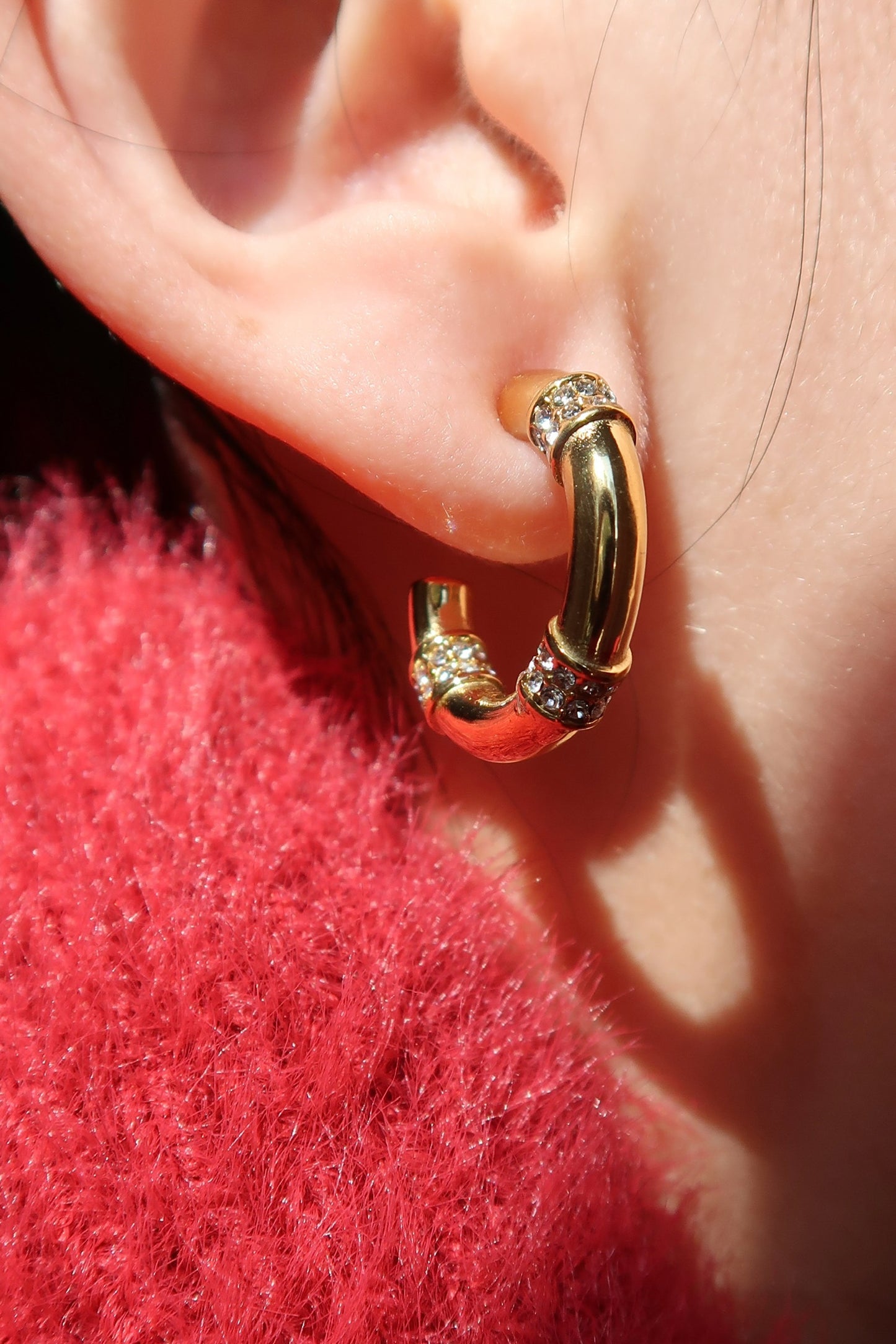 Bamboo 316L Stainless Steel Earrings Duo