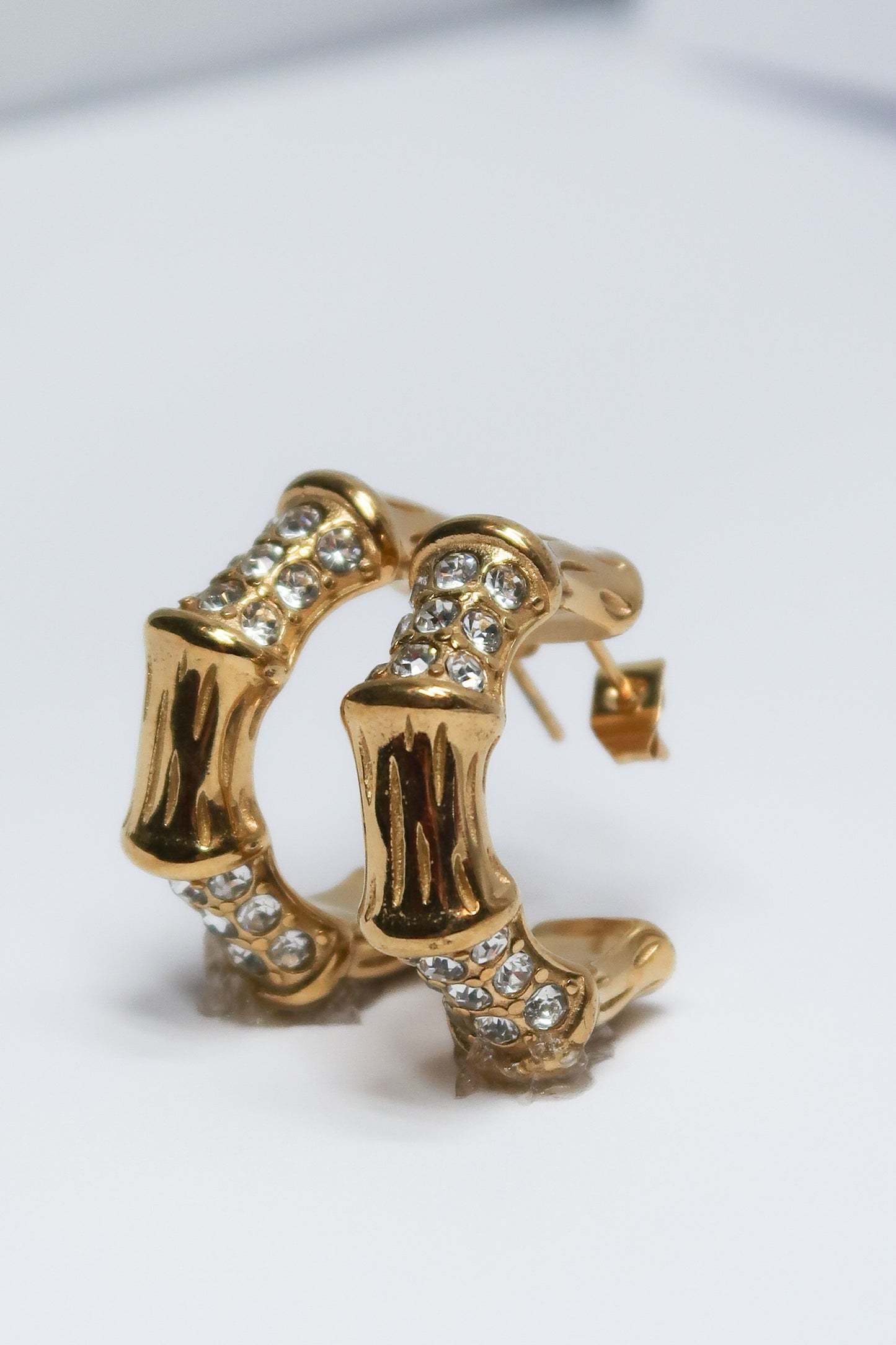 Bamboo 316L Stainless Steel Earrings Duo