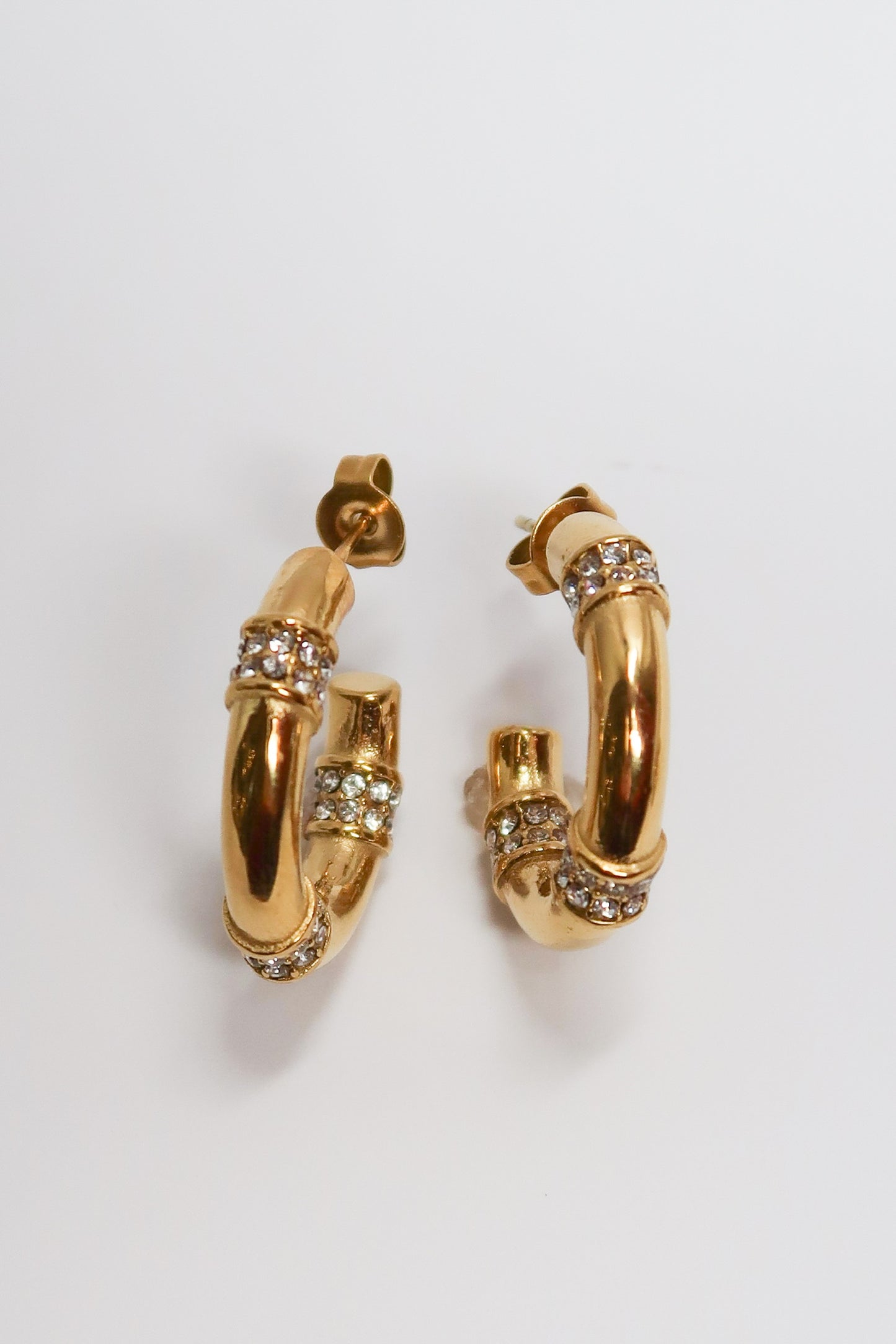 Bamboo 316L Stainless Steel Earrings Duo