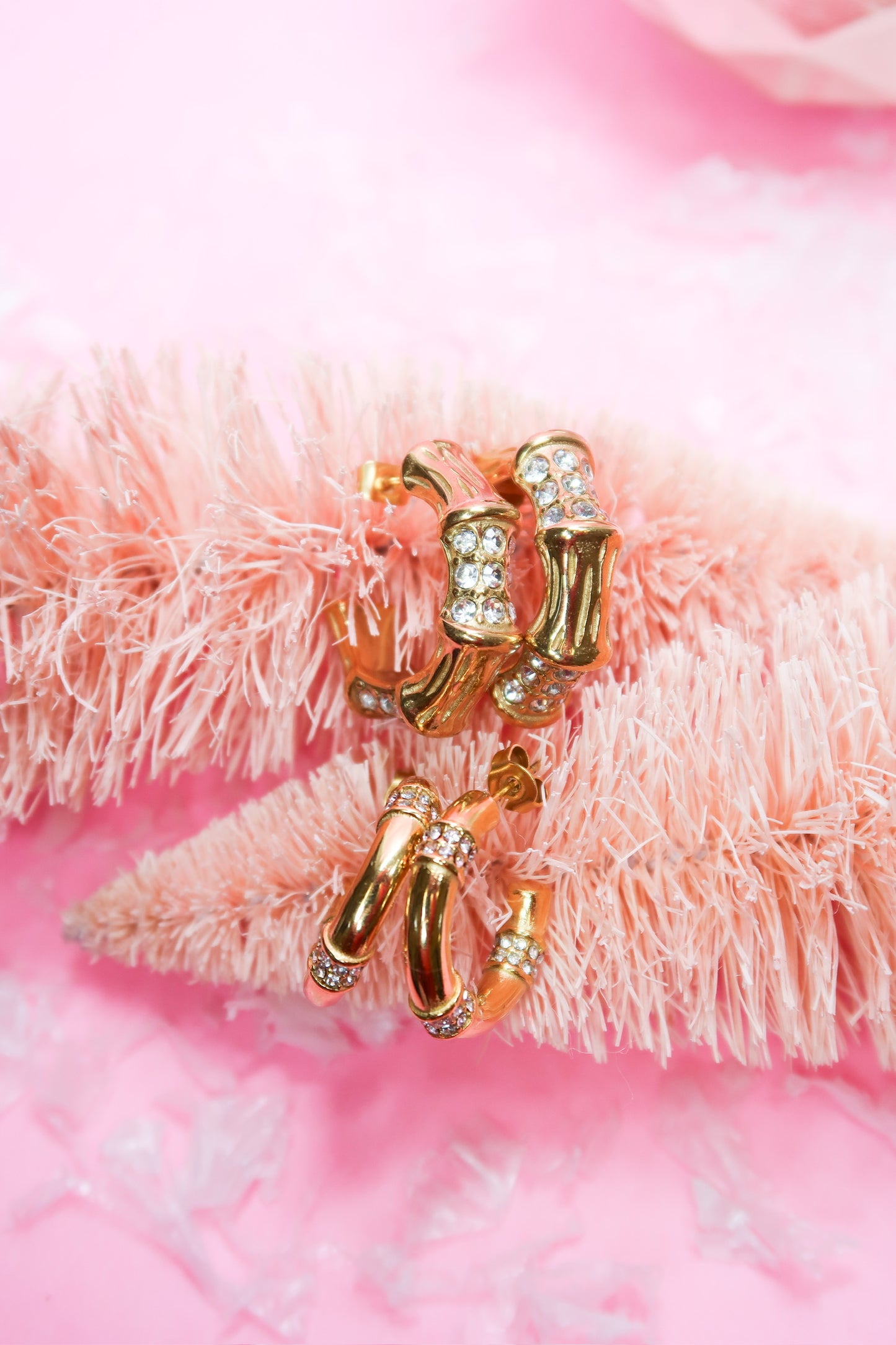 Bamboo 316L Stainless Steel Earrings Duo