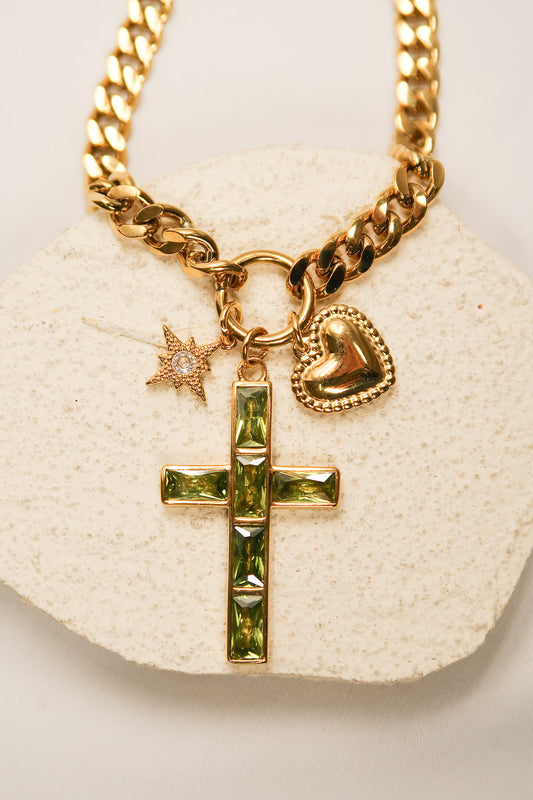 Emerald Blessings 316L Sterling Silver Necklace-pre order