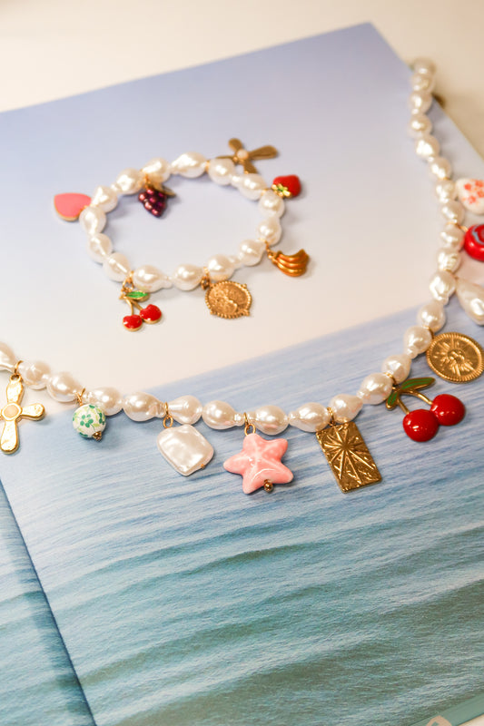 Fun n’ Flirty Charm Necklace & Charm Bracelet Duo
