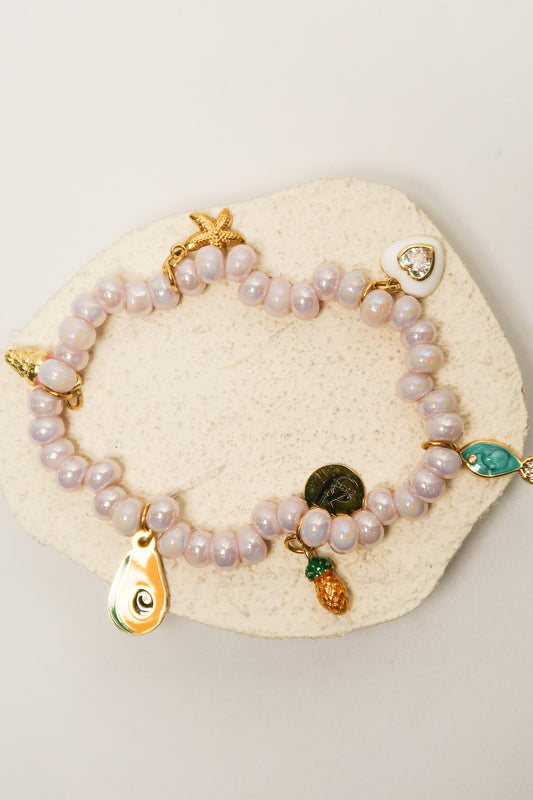 Ocean Wink Charm Pearlized Bracelet