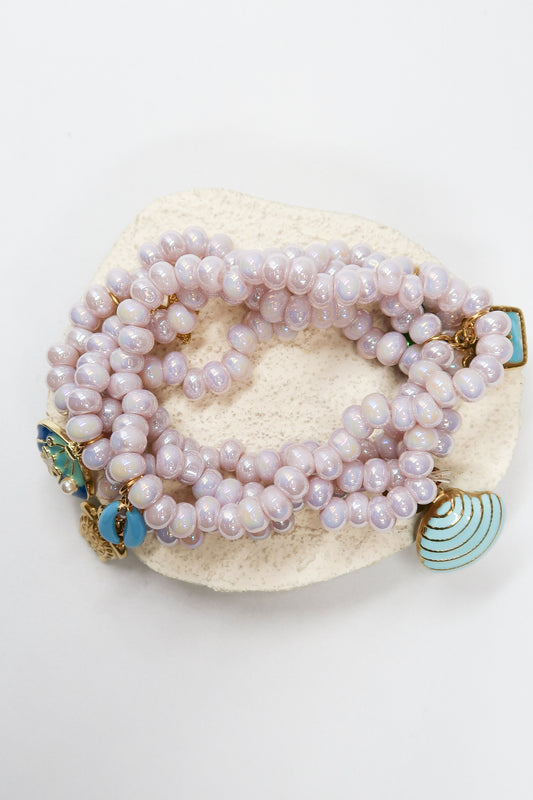 Mermaid Kiss 4 Piece Pearlized Bracelet Stack