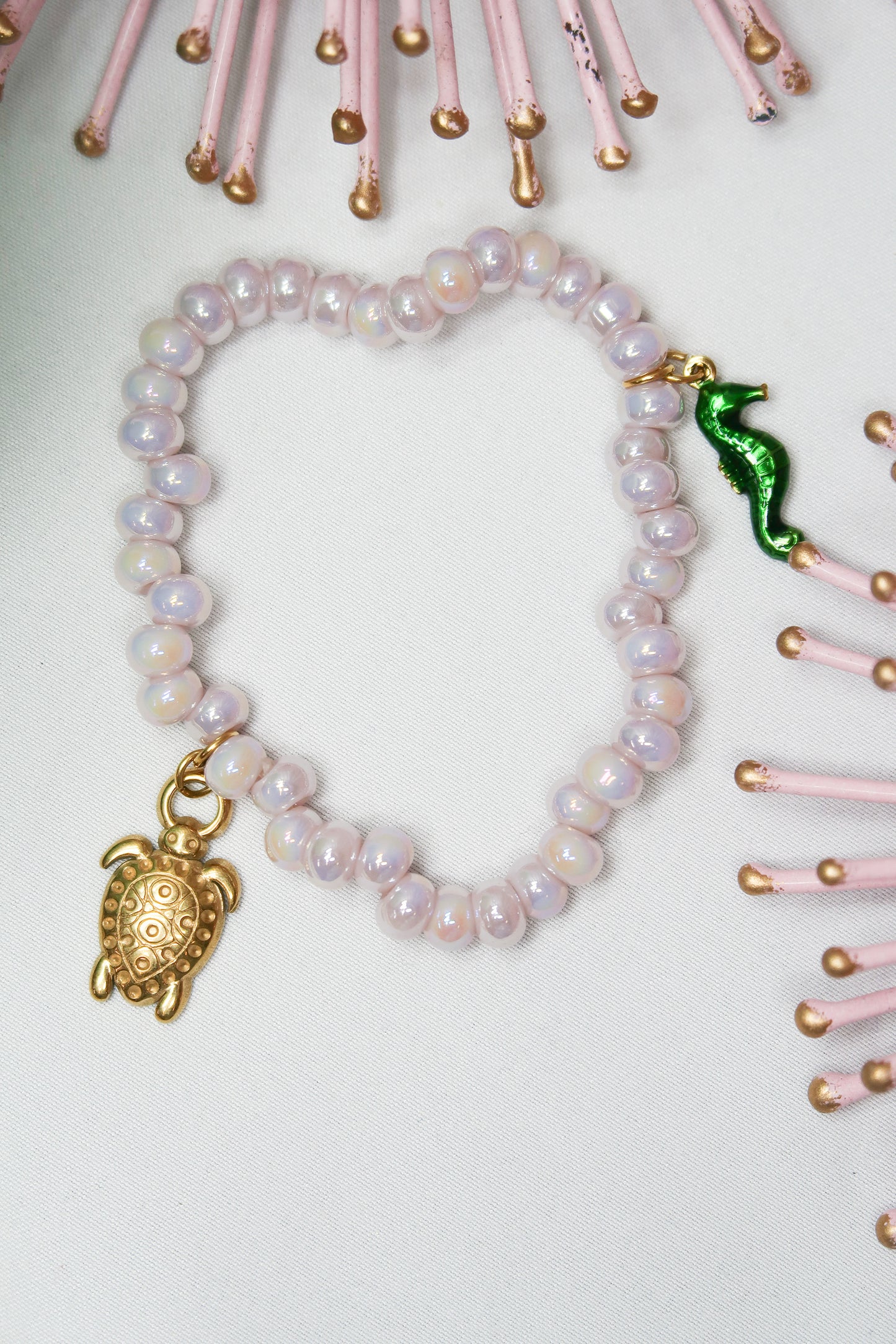 Mermaid Kiss 4 Piece Pearlized Bracelet Stack