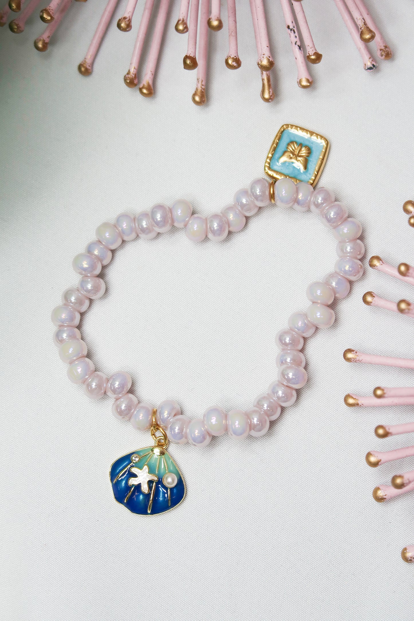 Mermaid Kiss 4 Piece Pearlized Bracelet Stack