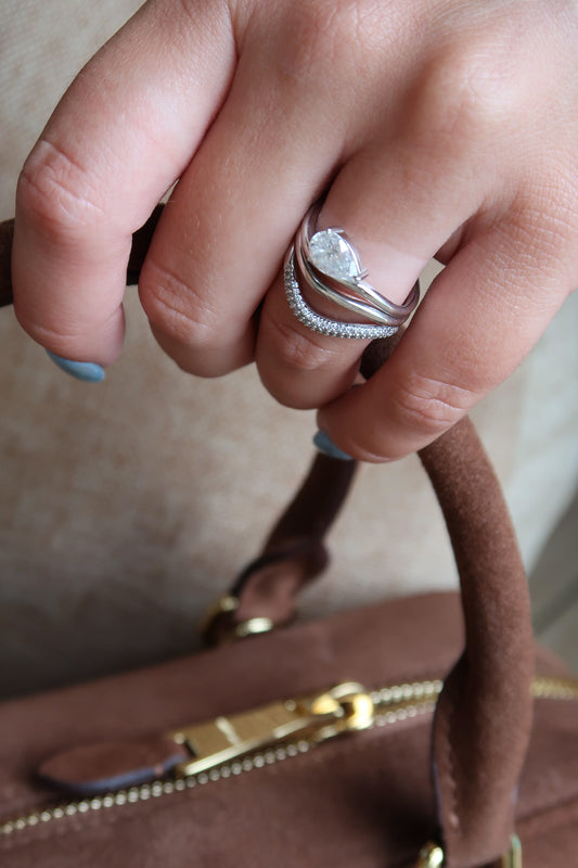 Starlight Stacking .925 Sterling Silver Moissanite Ring Trio