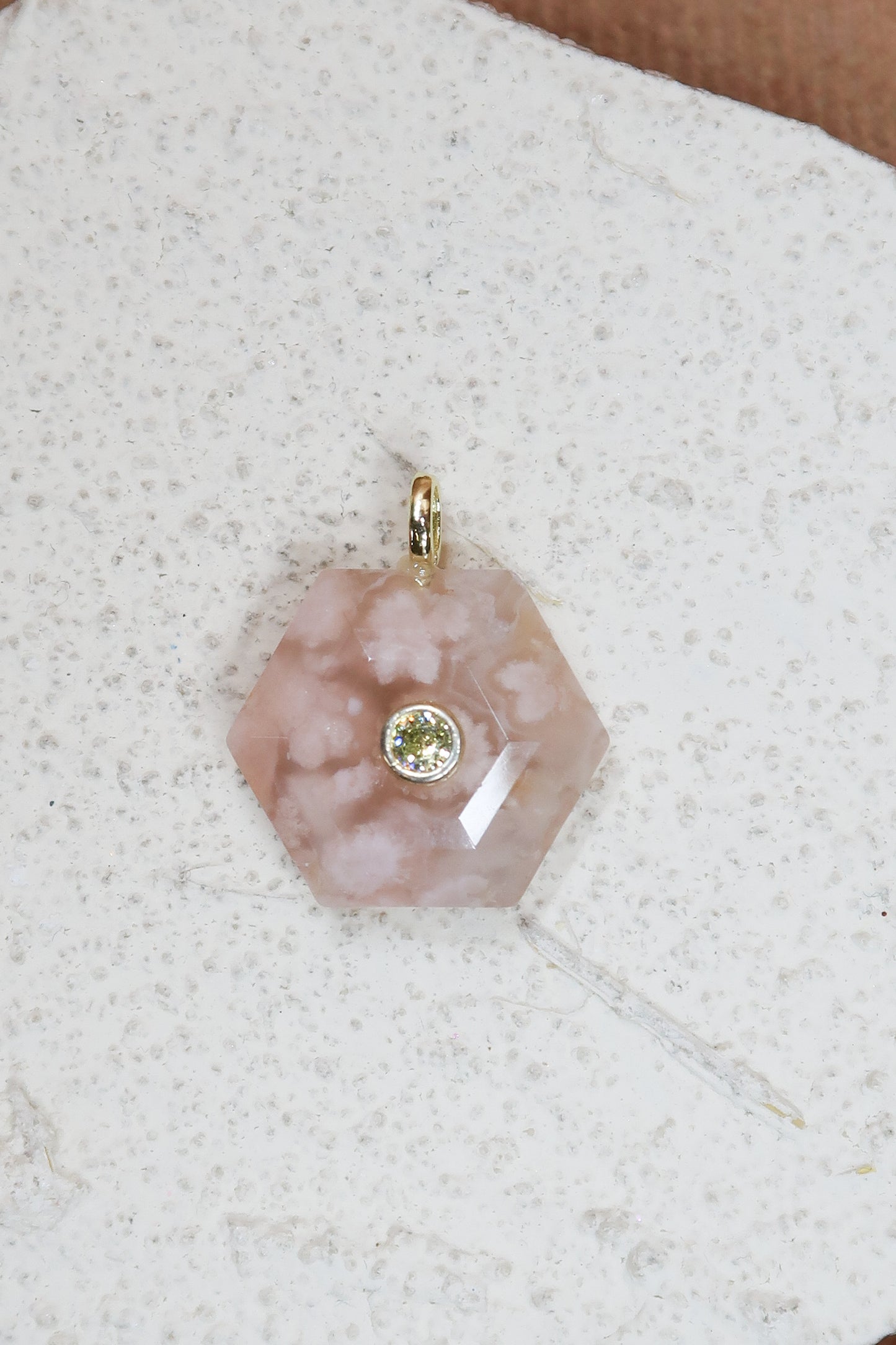 Homecoming Natural Stone Crystal Charm