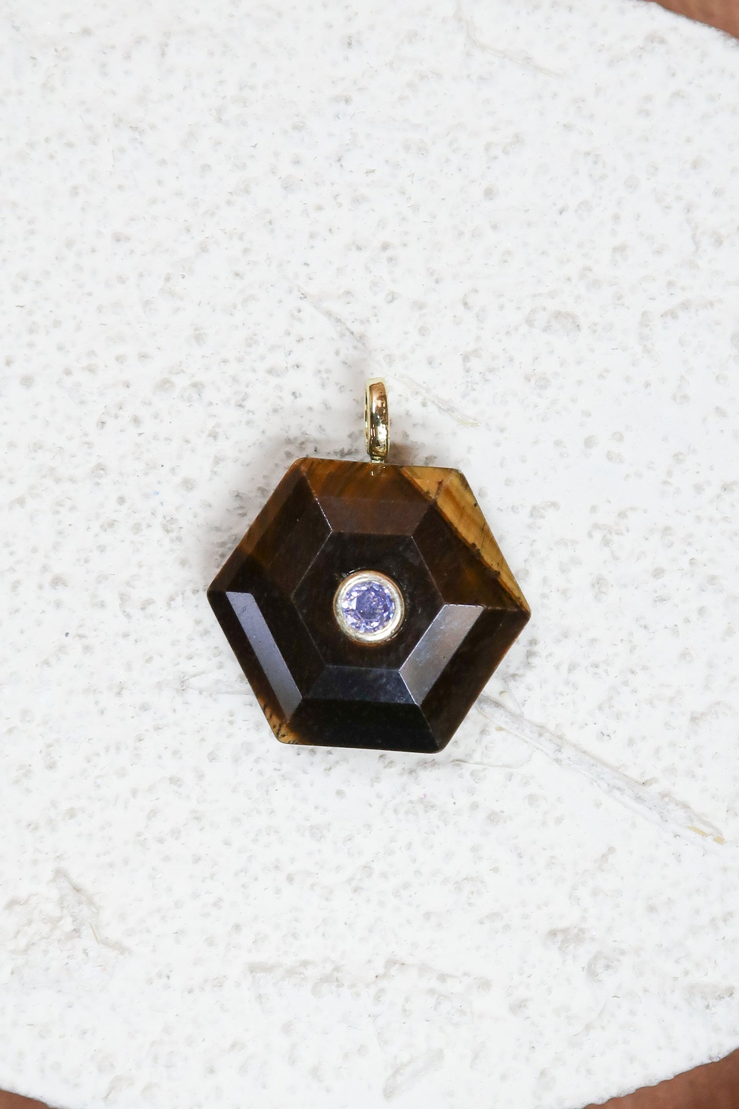 Homecoming Natural Stone Crystal Charm