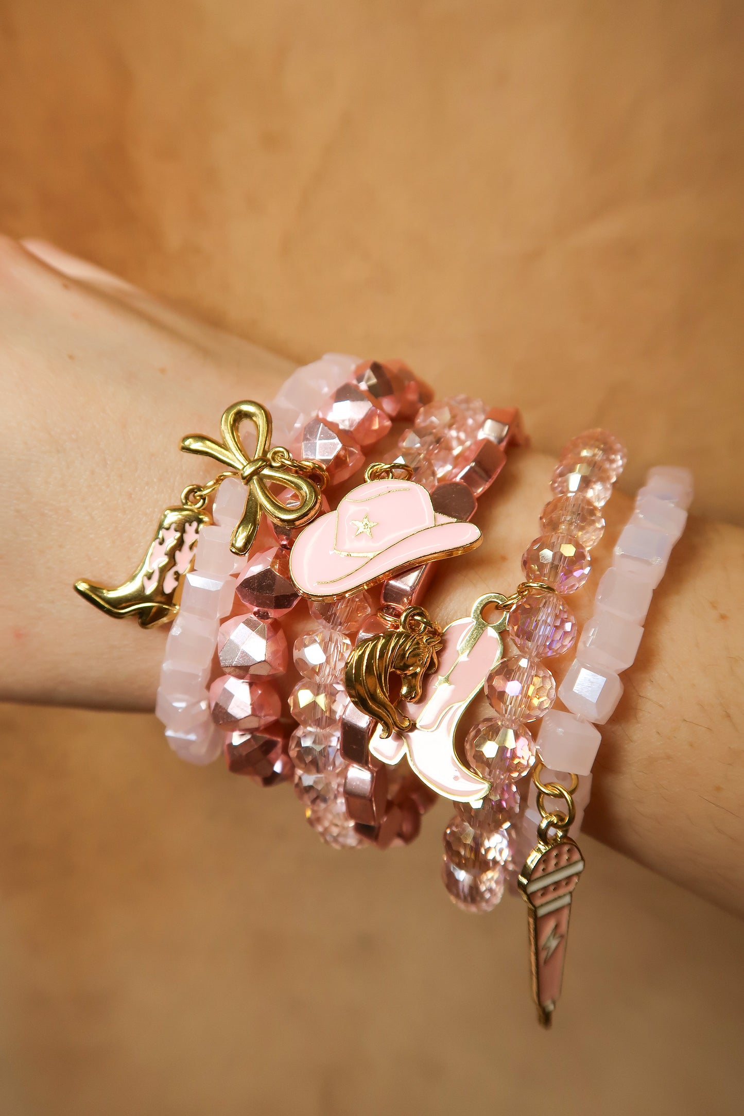 Let's Go Girls Swarovski 6 Piece Bracelet Stack
