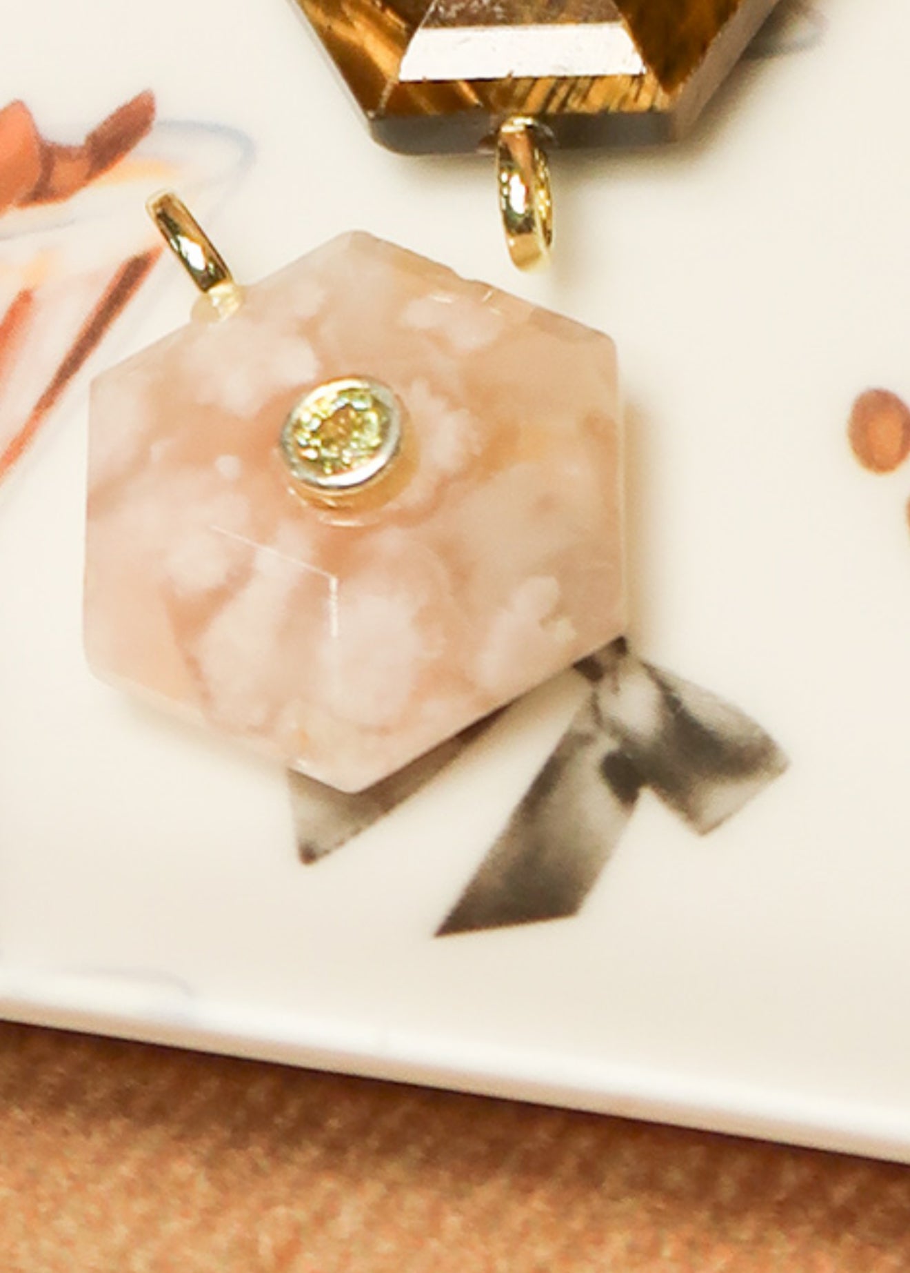 Homecoming Natural Stone Crystal Charm