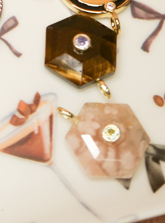 Homecoming Natural Stone Crystal Charm